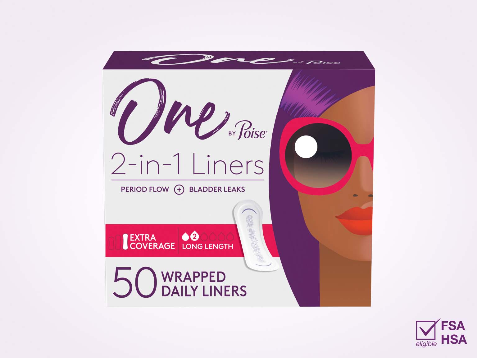 Poise® Bladder Leaks, Extra Coverage 2-in-1 Liners